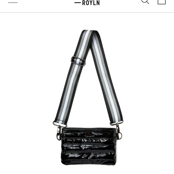 THINK ROYLN Bags Think Royln Bum Bag Crossbody In Black Patent